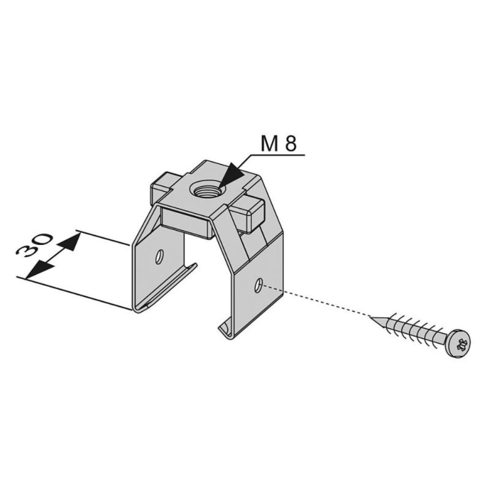 Установочный элемент Tece TECEprofil с резьбой М8 9040004 2 Установочный элемент Tece TECEprofil с резьбой М8 9040004 — изображение 2
