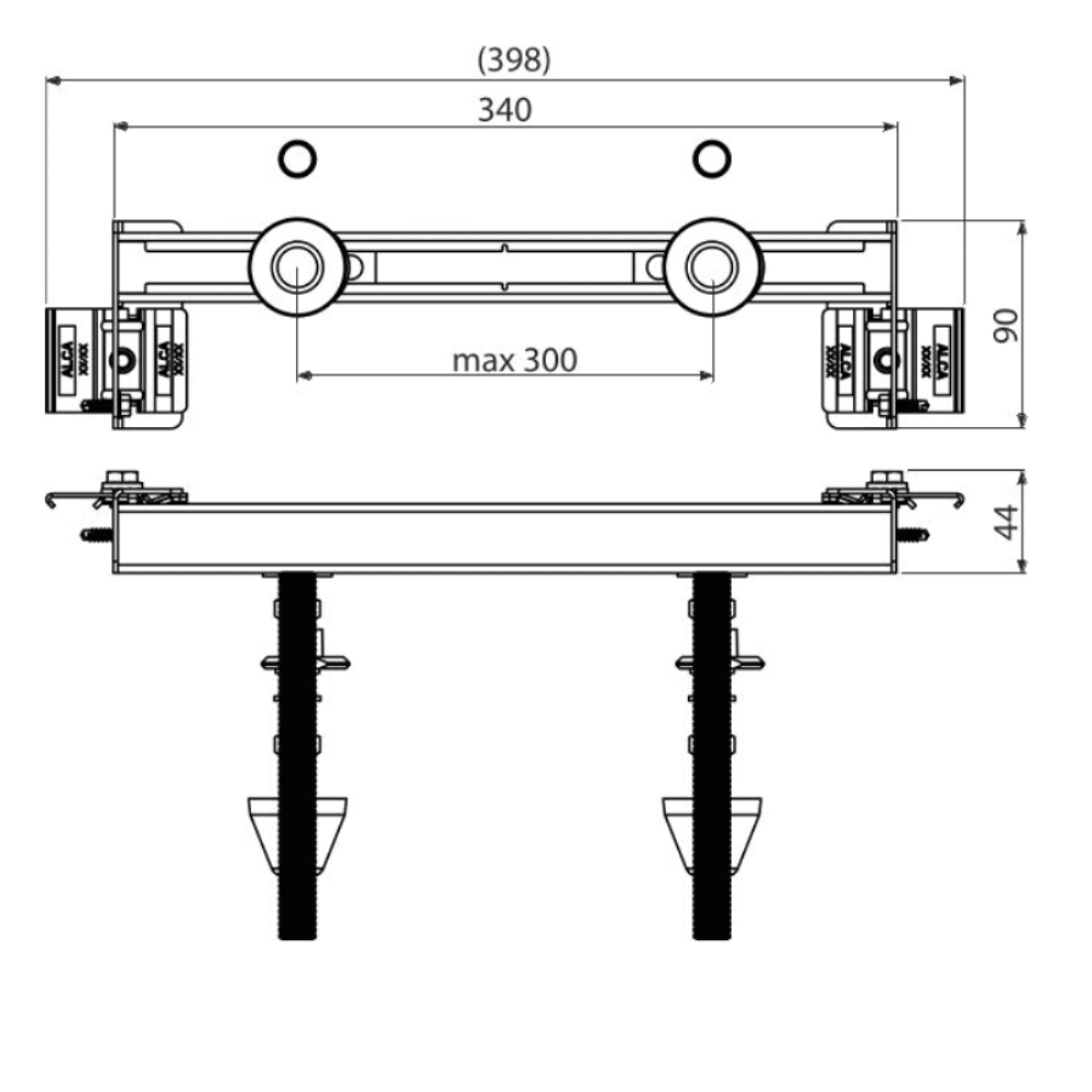 Консоль Alcadrain AlcaSystem для крепления умывальника и писсуара AS-P023 2 Консоль Alcadrain AlcaSystem для крепления умывальника и писсуара AS-P023 — изображение 2